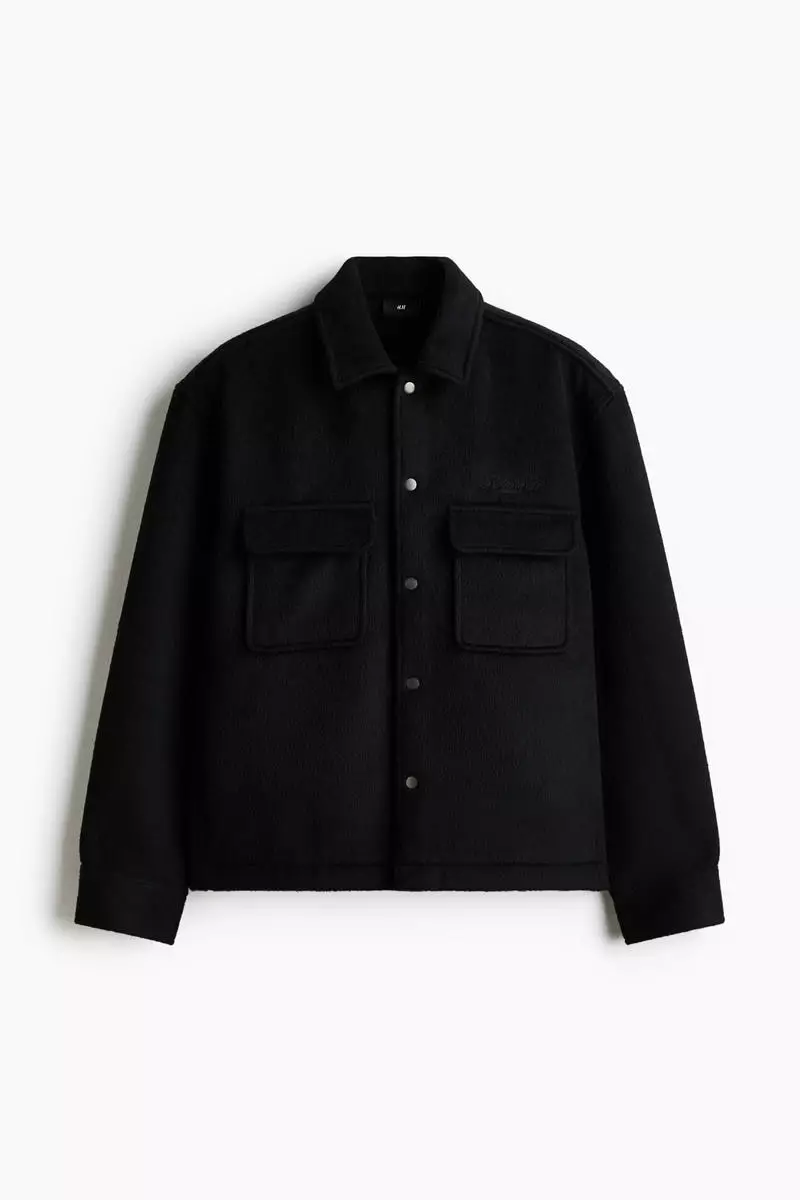 Wool-blend overshirt