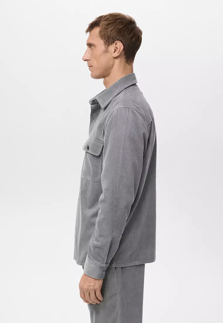 Corduroy Overshirt with Pockets