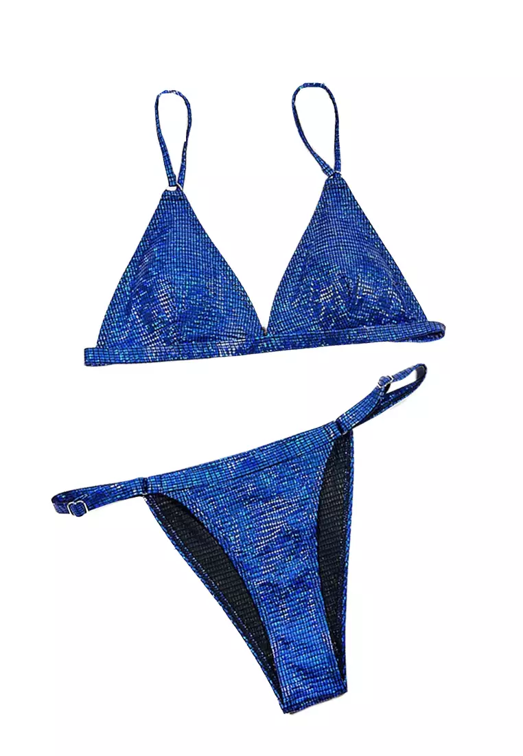 triangl swimwear, Swim, Triangl Bikini Top In Size Small Navy Blue Sparkle