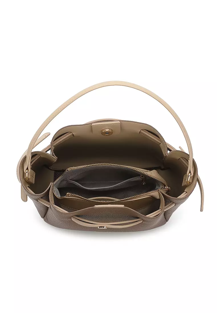 Women's Top Handle Bag / Sling Bag / Crossbody Bag / Shoulder Bag (Tas Tangan Wanita / Tas Selempang Wanita / Tas Bahu Wanita) - Cokelat