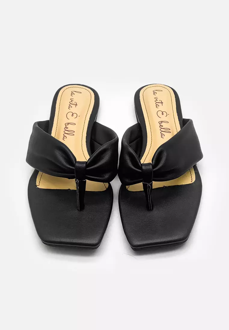 Women Flat Sandal Flip Flop Bow