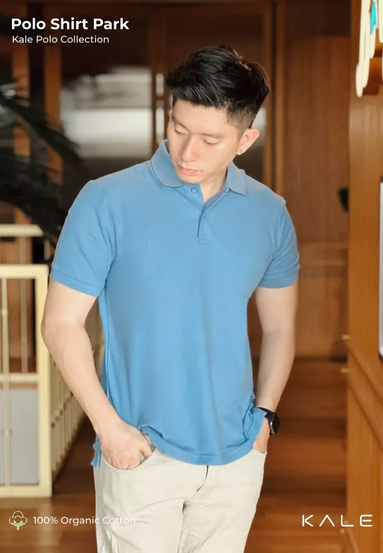 Kale Park Blue / Kaos Polo Pria Lengan Pendek Kerah / Polo Shirt Slim Fit