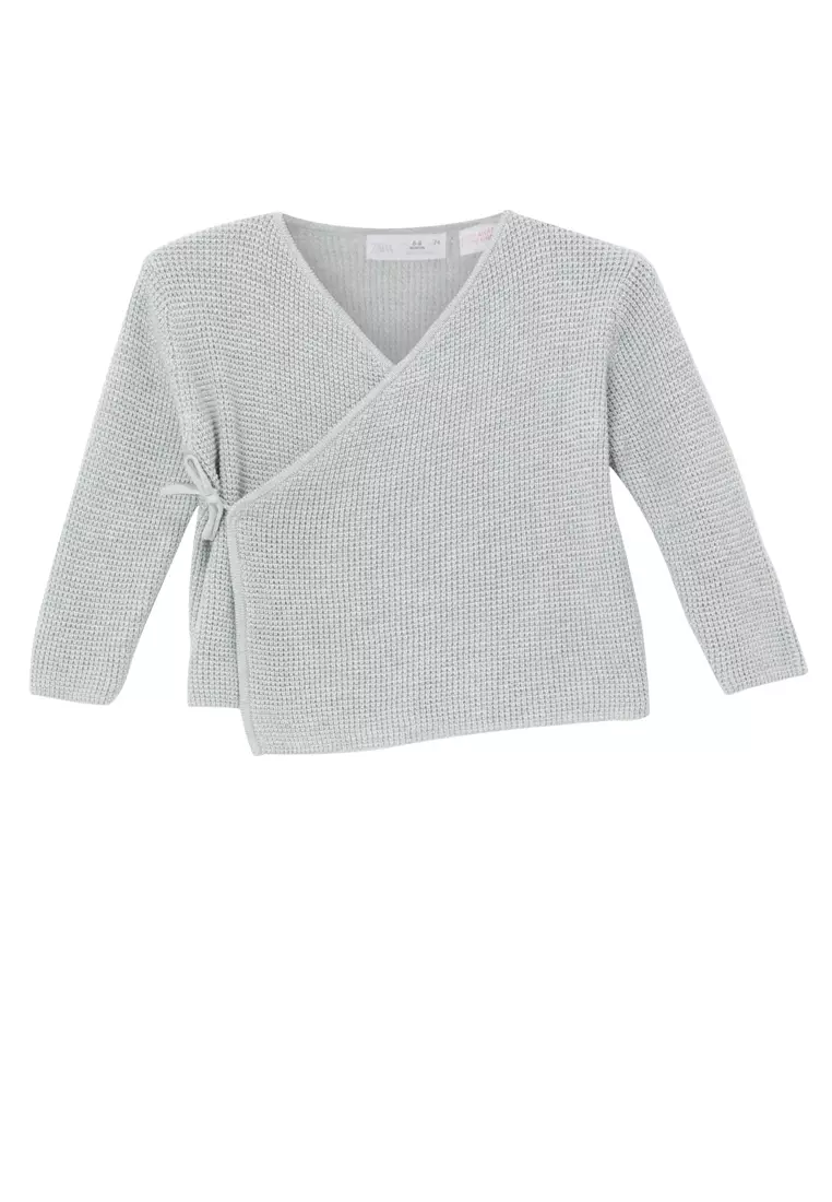Zara wrap sweater on sale