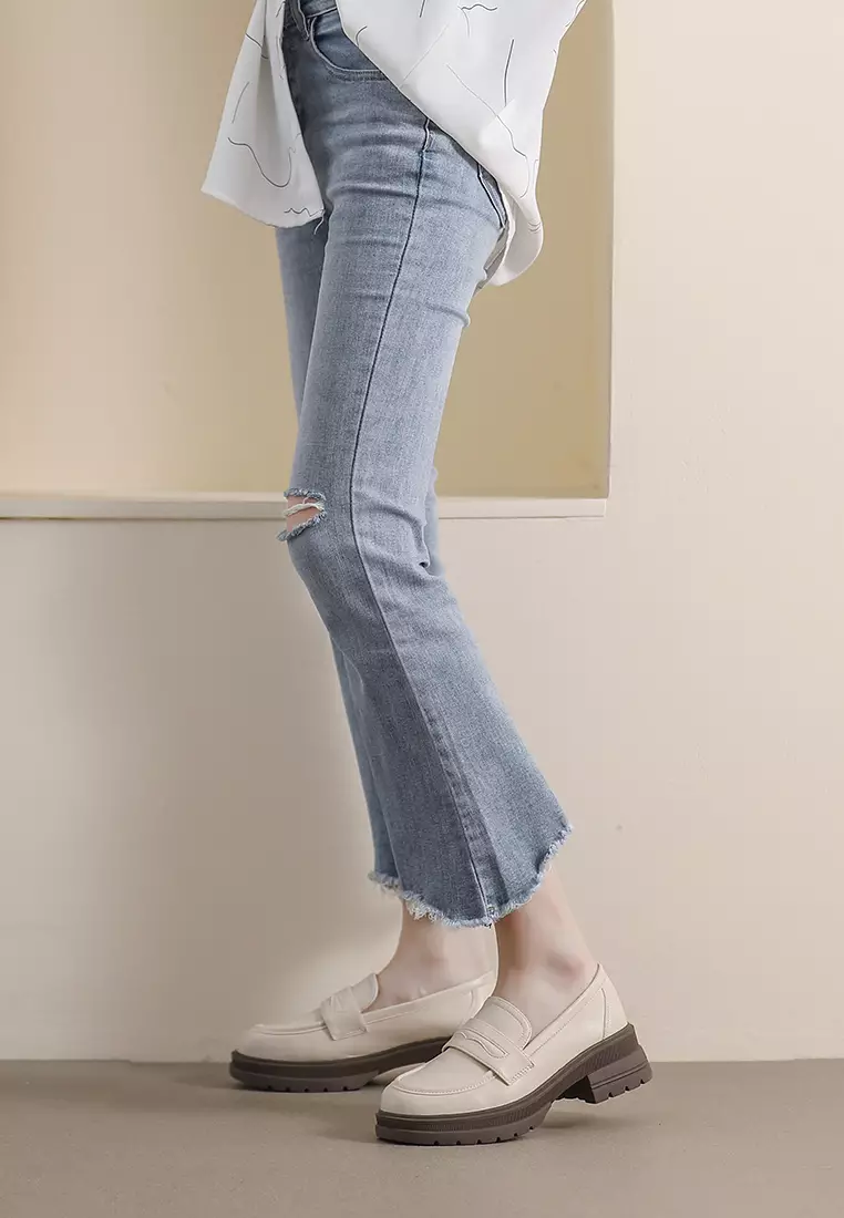厚底超纖皮便士樂福鞋 WW8009-1