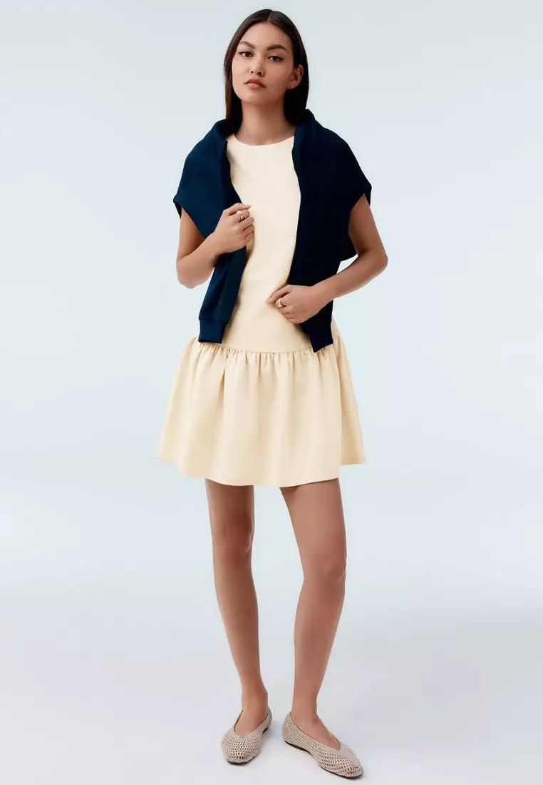 Sleeveless Jersey Drop Waist Mini Dress