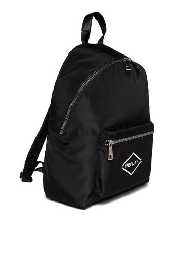 REPLAY black REPLAY backpack in nylon 654F5ACC01AAAFGS_1
