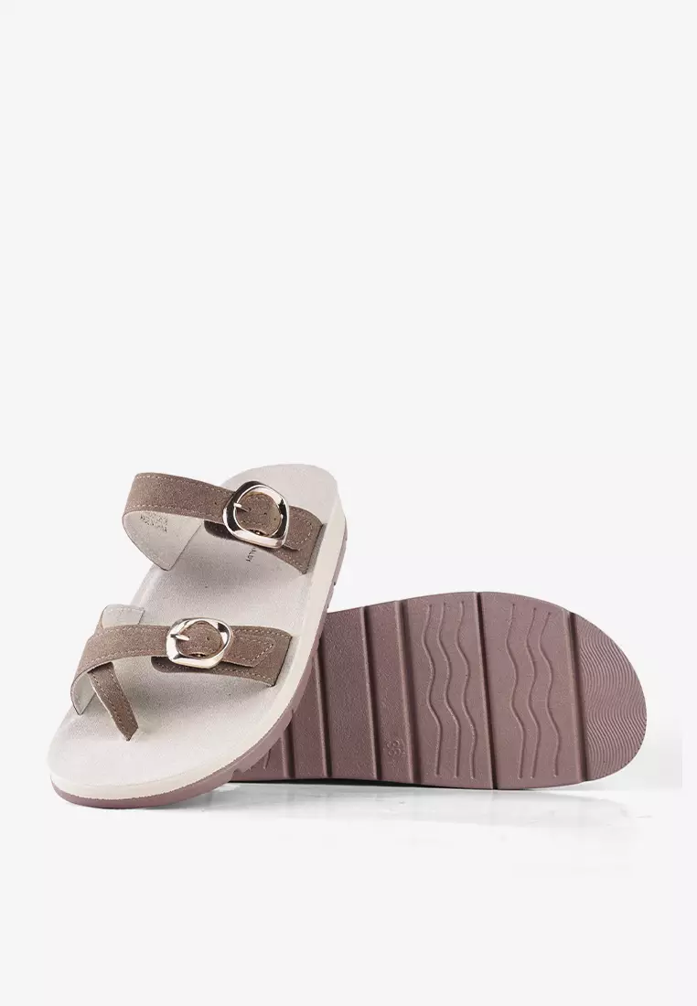 Sandal Slip on Wanita Casual Buckle Daily L.Aino 01