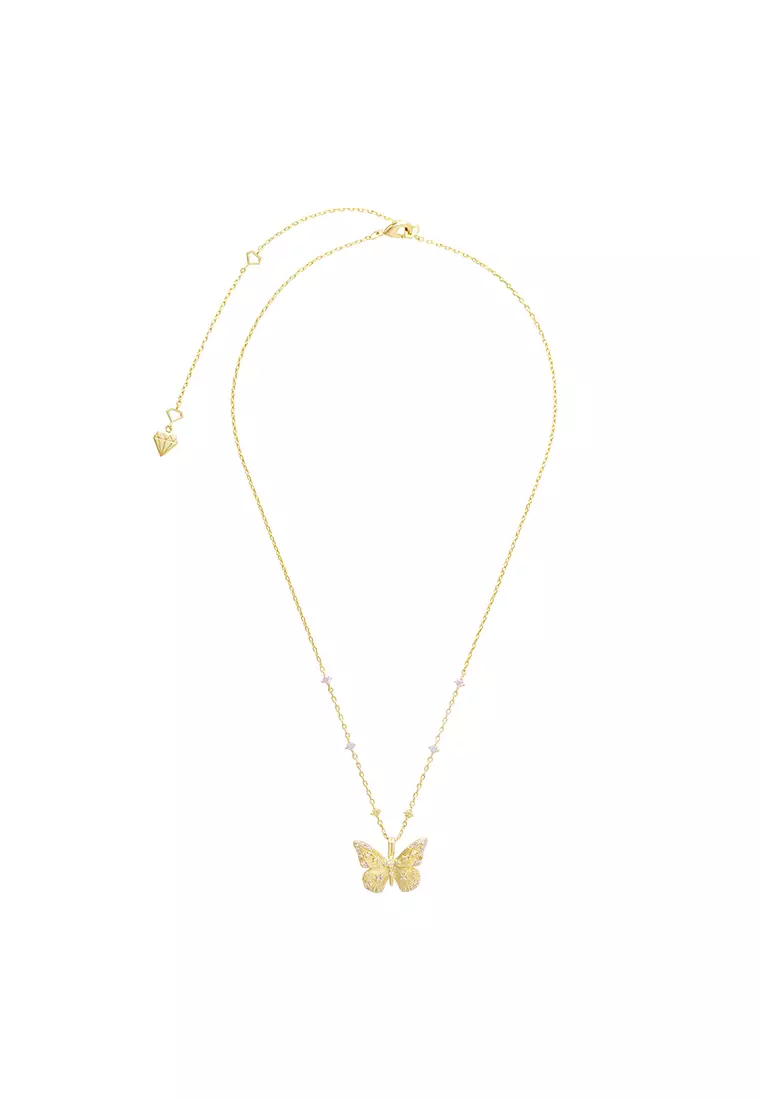 Butterfly Rainbow & Gold Necklace