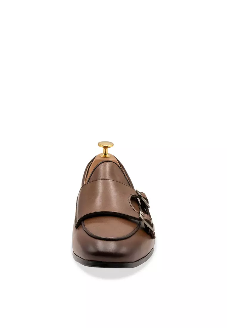 Tuerto Chestnut Double Monk Loafer