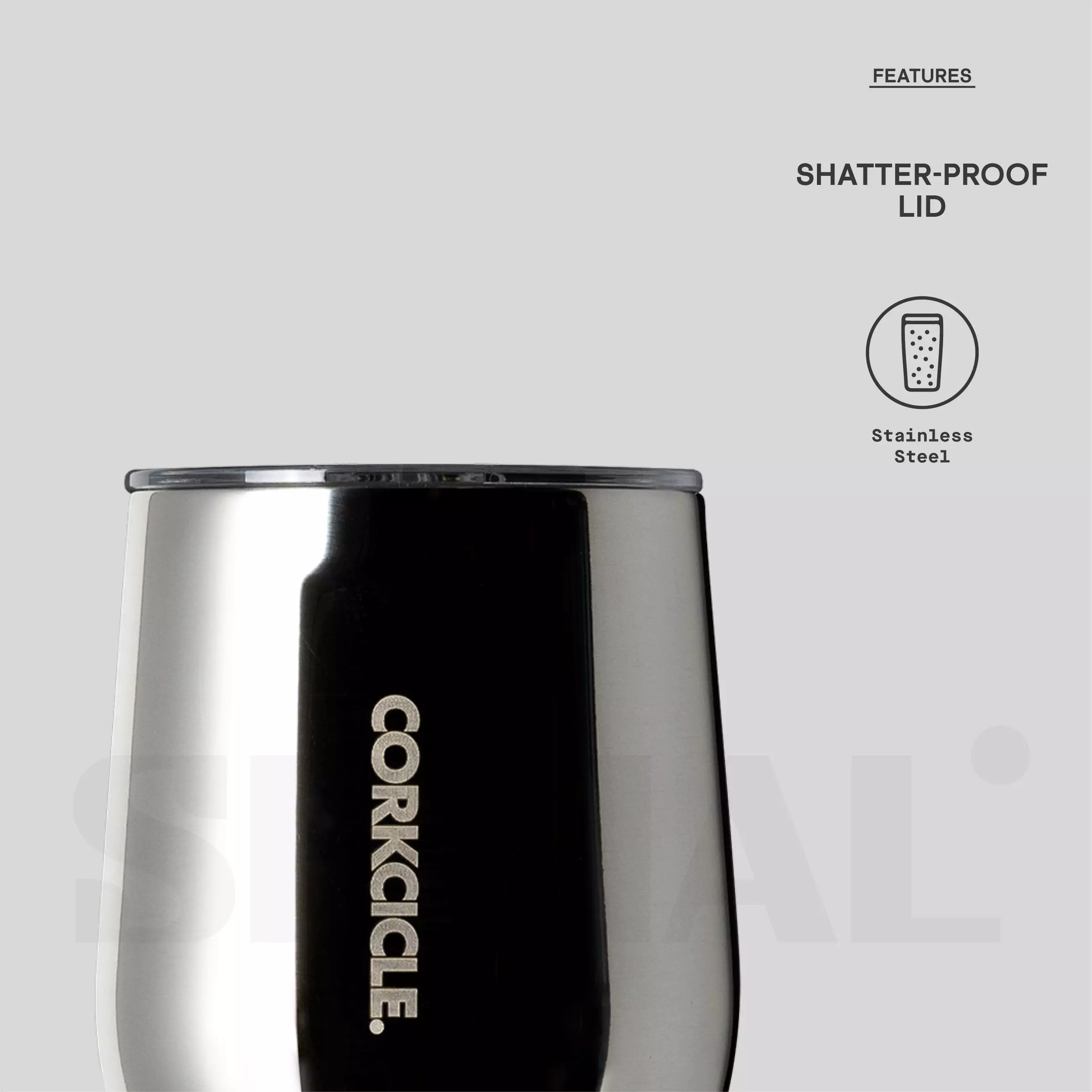 CORKCICLE® Stemless 12oz - Tungsten