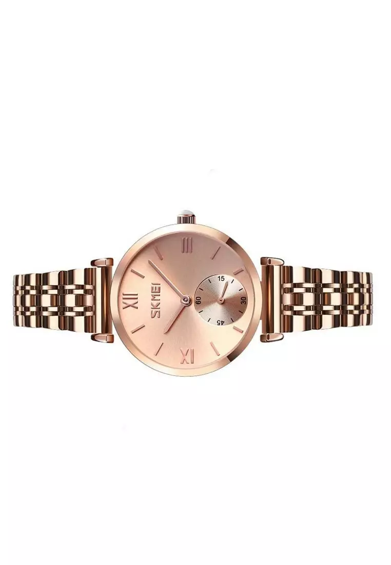 Jam Tangan Analog Casual Wanita Water Resistant 30m Strap Tali Material Stainless Steel RQ43 ORIGINAL