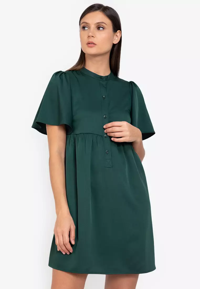 Buy ZALORA WORK Flutter Sleeve Shirt Dress 2023 Online ZALORA