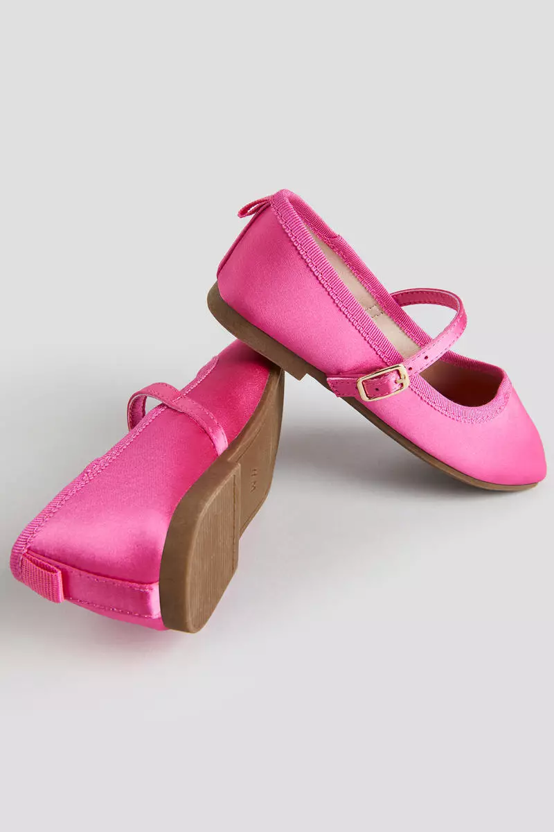 Girls pink clearance ballet pumps