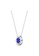 Her Jewellery Saffron Pendant (Blue, White Gold) - Made with Swarovski Crystals 09BC3AC27388E7GS_2