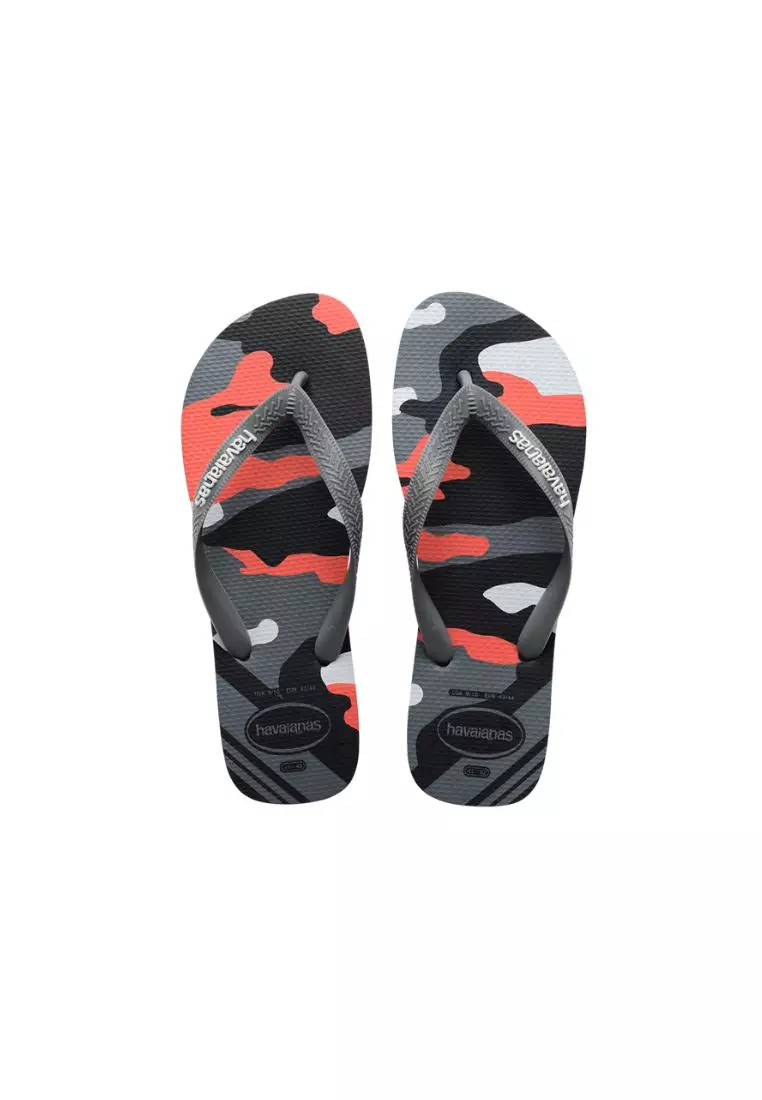 Kids Top Camu Flip Flops - New Graphite