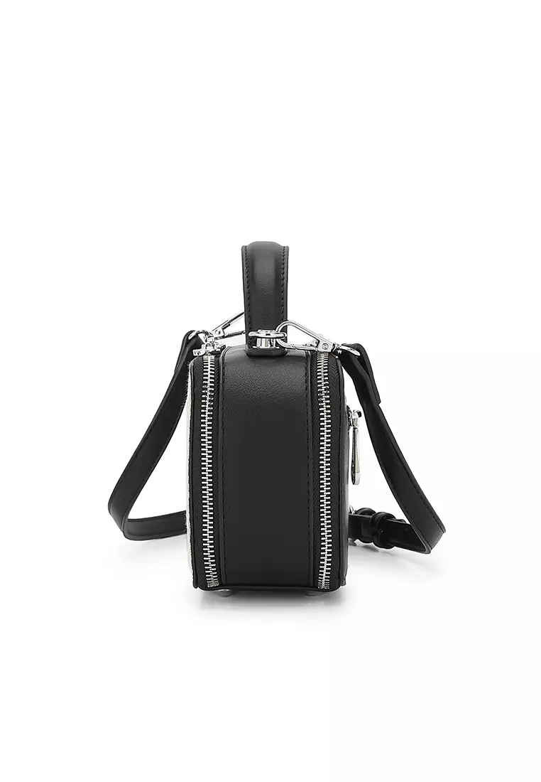 Women's Logo Top Handle Bag / Sling Bag / Crossbody Bag (Tas Selempang / Tas Tangan) - Hitam