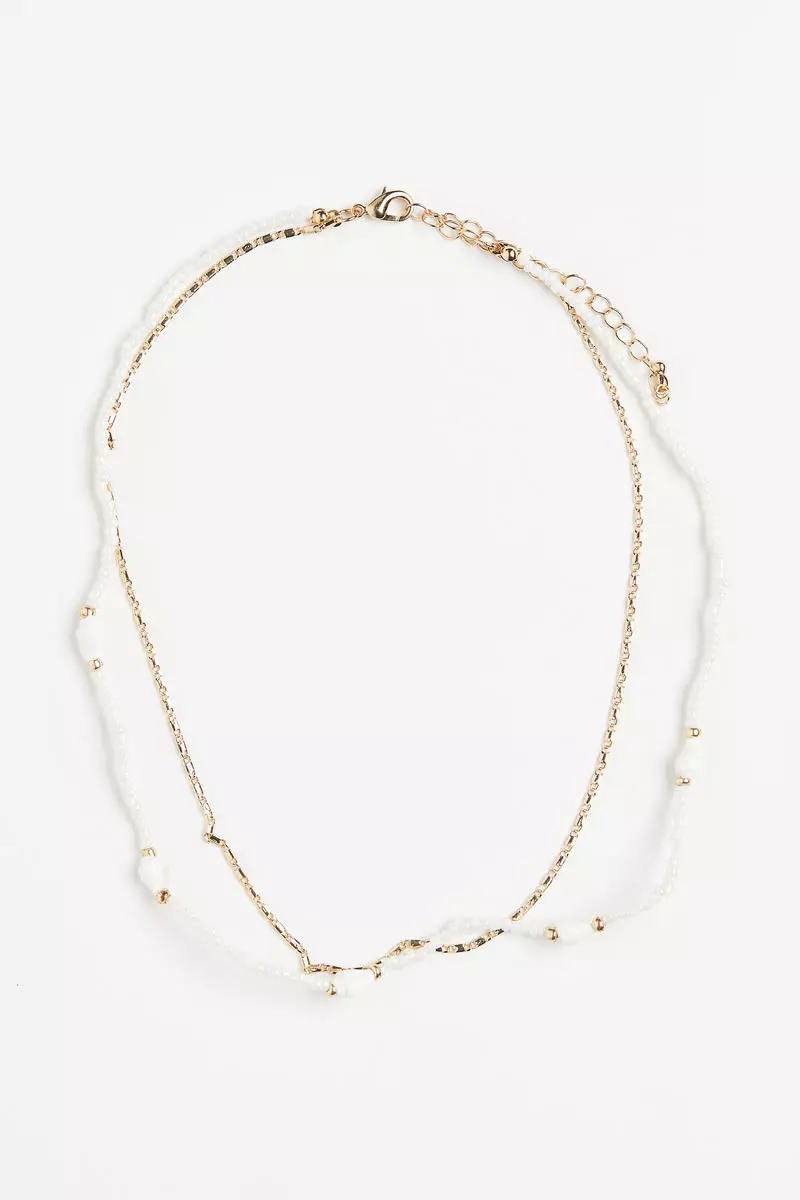 Double strand chain on sale necklace