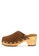 Rag & CO. brown Suede Clog Mules in Tan E7BBASH91A451EGS_8