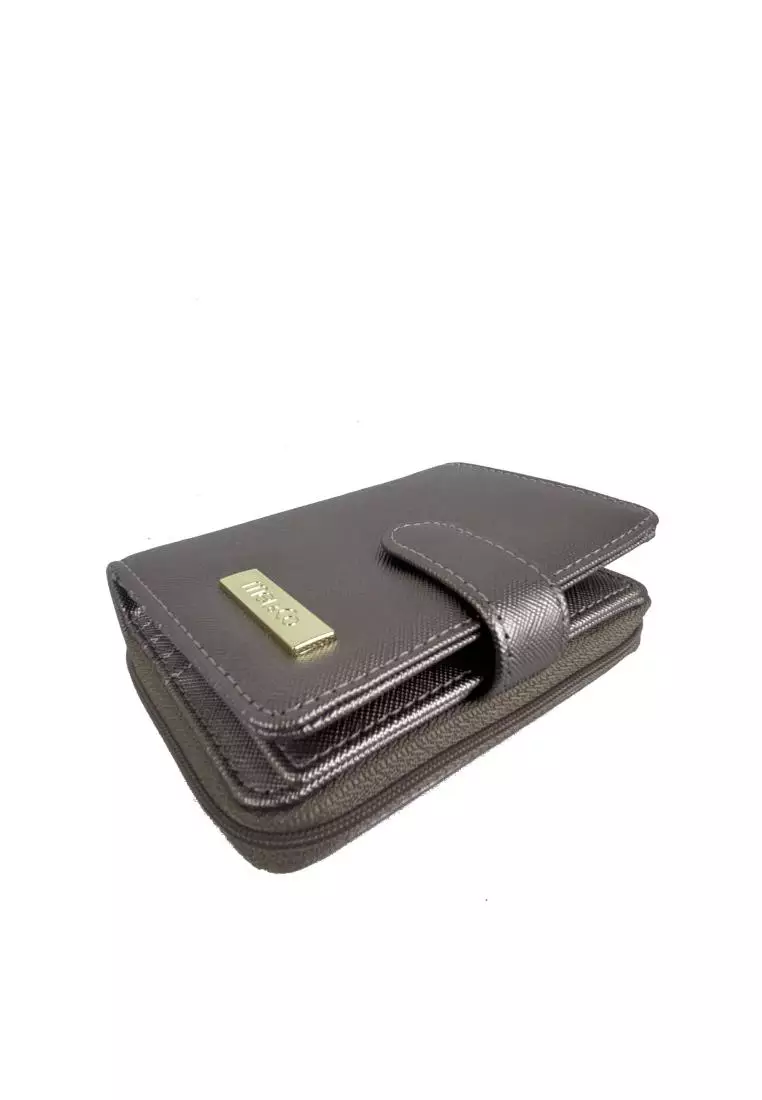 Buy Mel&Co Saffiano Leatherette Bifold Side Zipped Compartment Wallet