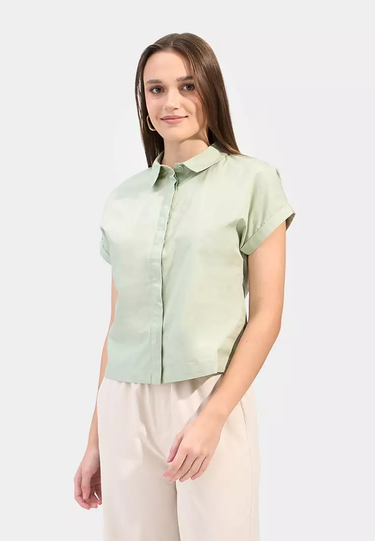 Fold-Up Extended Sleeves Button Down Shirt