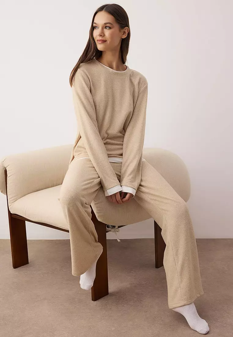 Double Layer Knitted Pajama Set