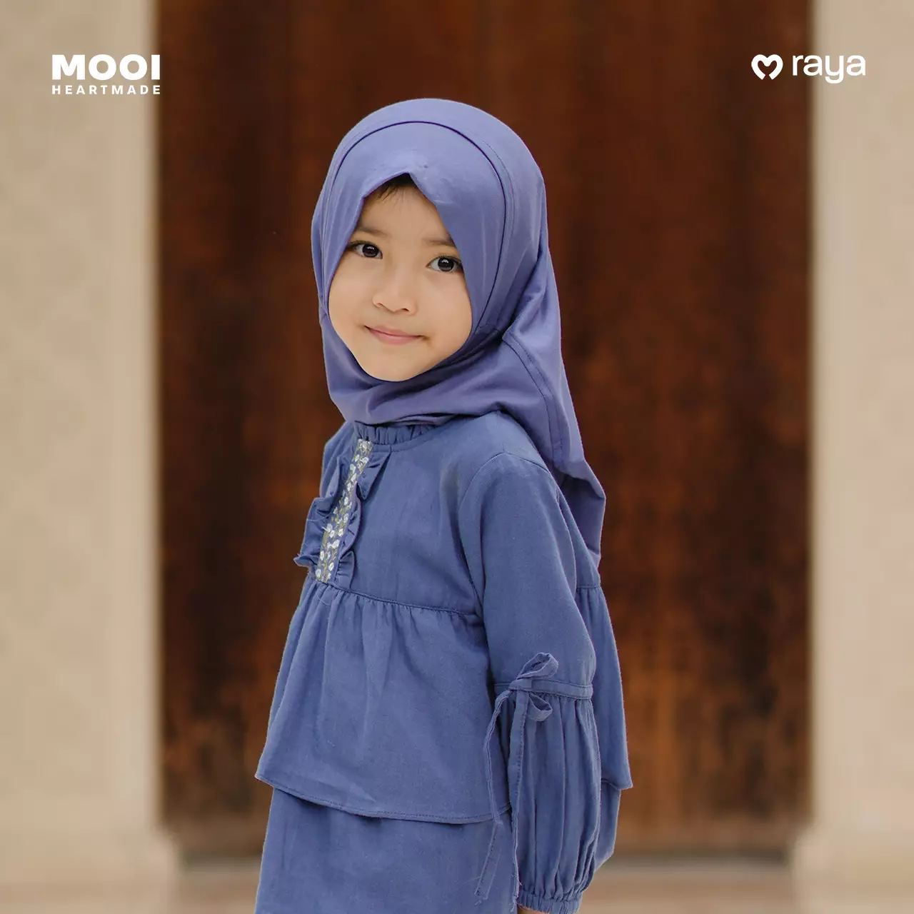 Mooi Hijab Instant Anak Jilbab Anak Perempuan Sarra Hijab - Red Ruby