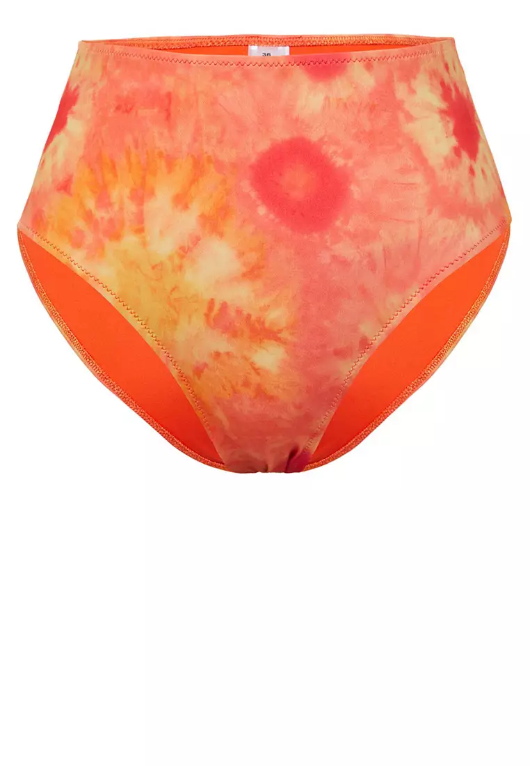 Abstract Patterned High Waist Hipster Mix&Match Bikini Bottom TBESS21BA0057