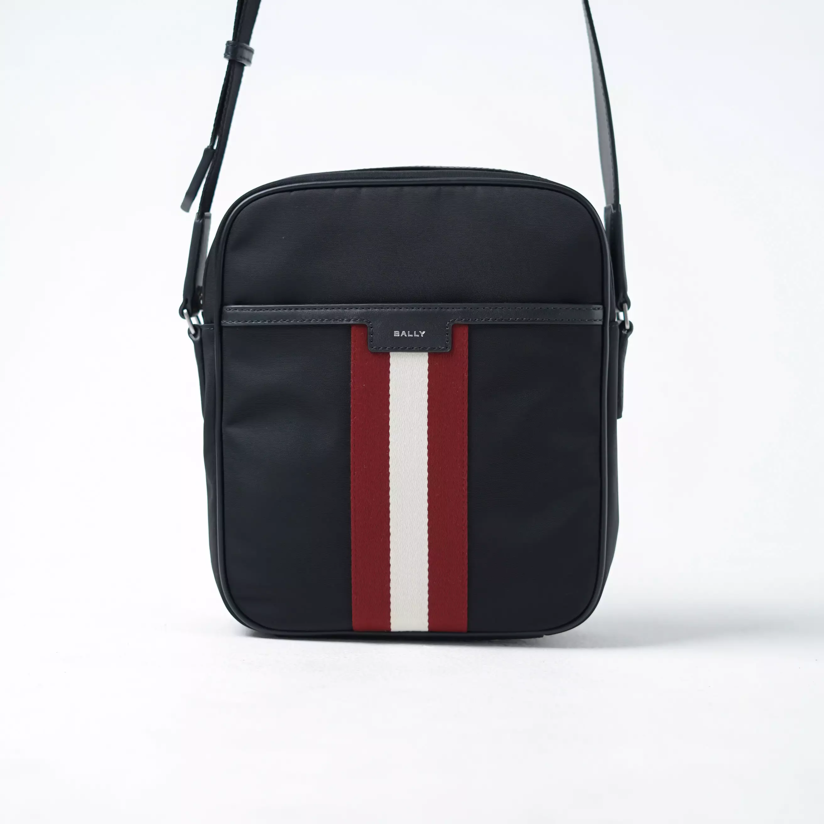 Tas BALLY CODE STRIPE RED BLACK SHOULDER BAG 100% ORIGINAL