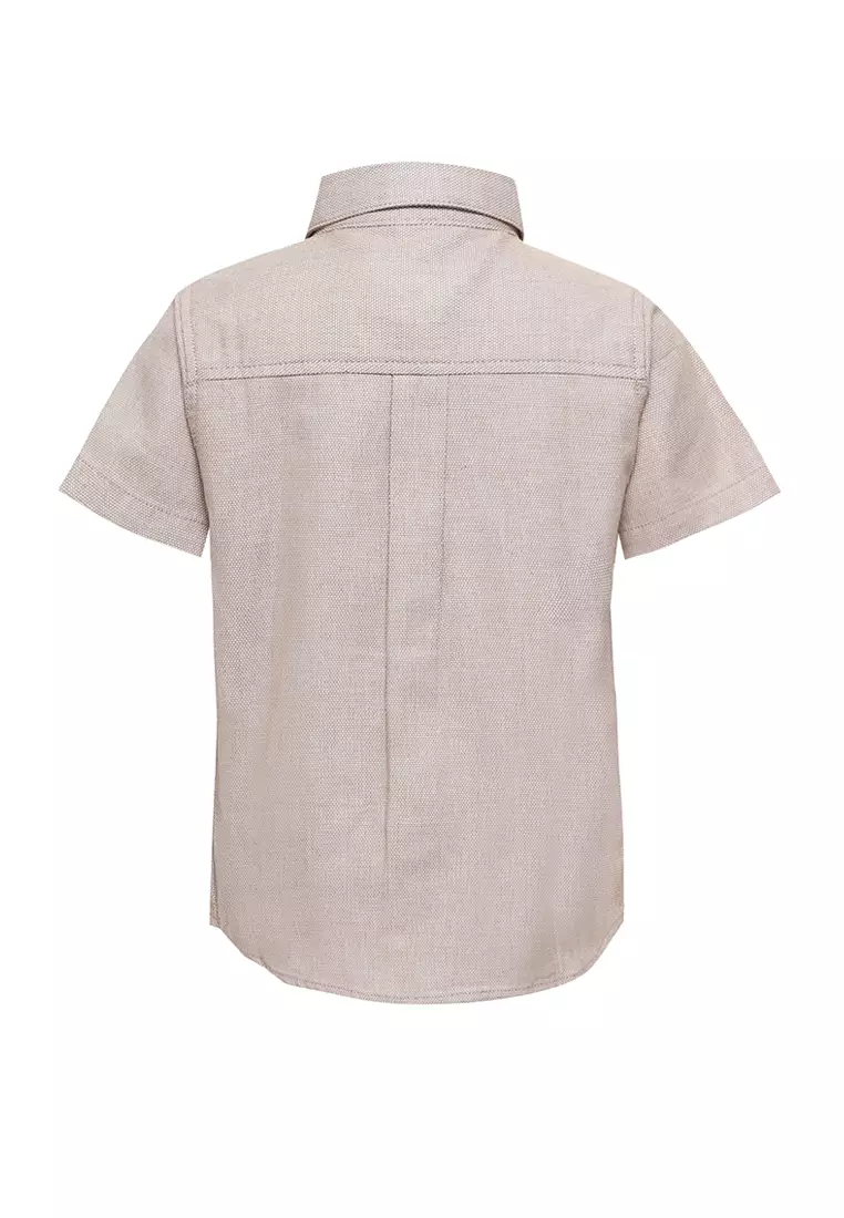 Qna Boy Claude Kemeja Pendek Anak Coklat