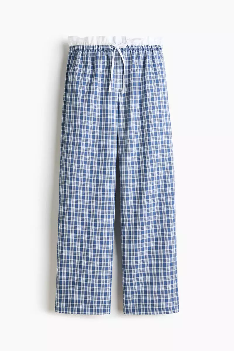 Double-waistband drawstring trousers
