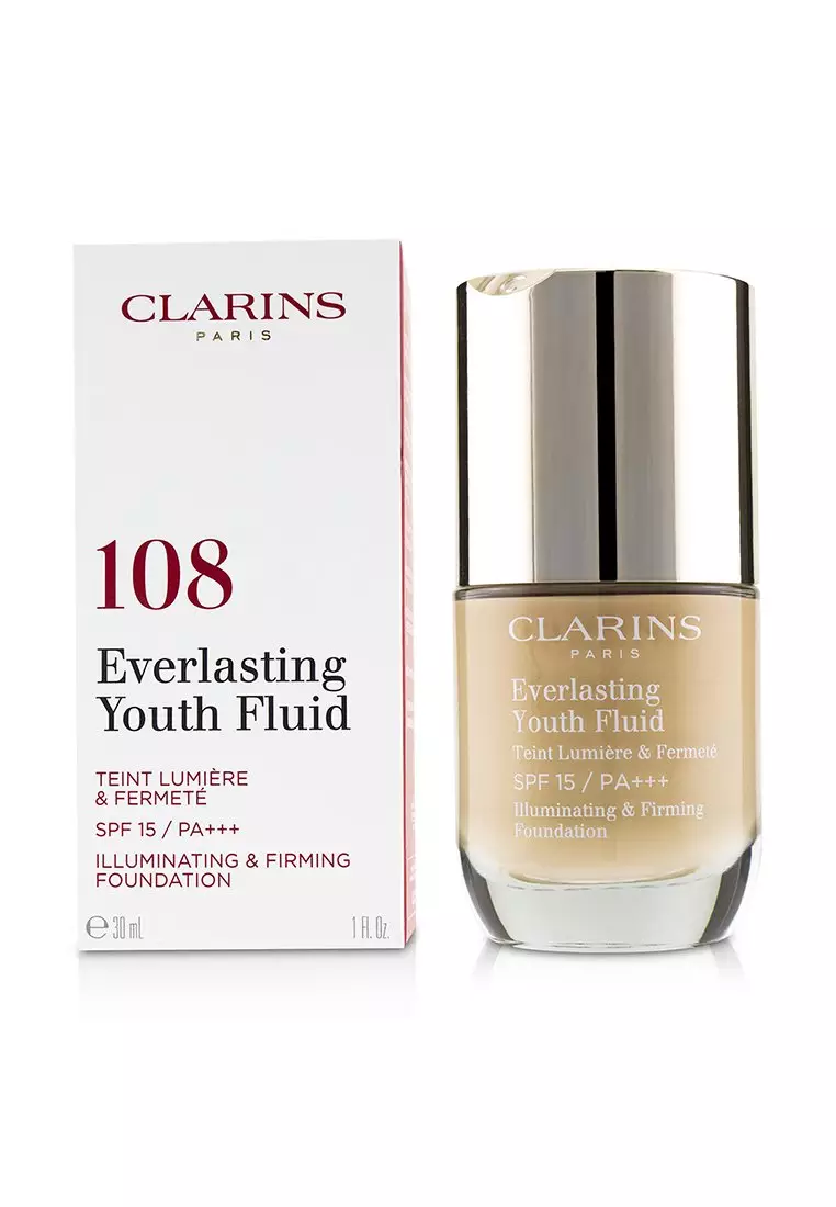 Clarins - Everlasting Youth Fluid Illuminating & Firming Foundation Spf 15 - # 108 Sand 30ml/1oz