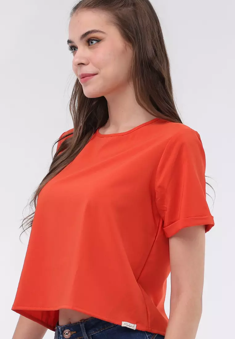 Short Sleeves Roundneck Blouse