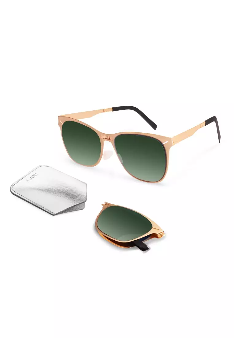 ROAV超輕極薄摺疊式太陽眼鏡 Bond SS013 Brush Gold / G15 Gradient 14.42