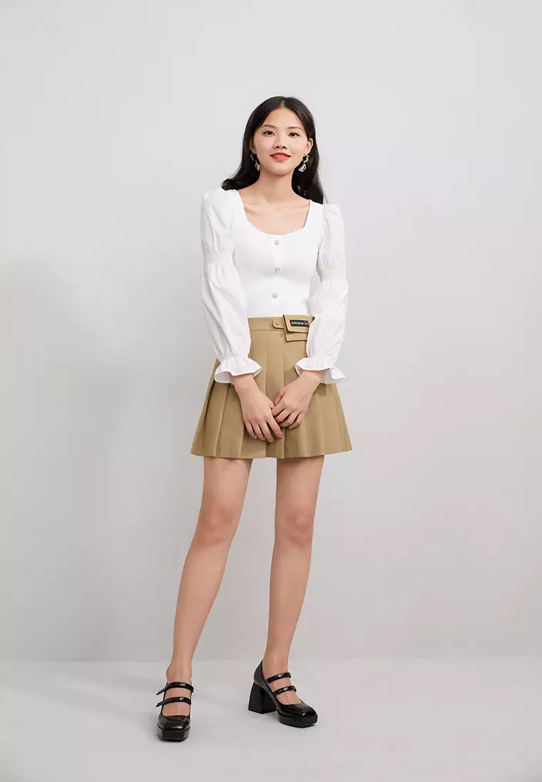 Buy Hopeshow A-Line Pleated Mini Skirt with Pouch 2025 Online ZALORA
