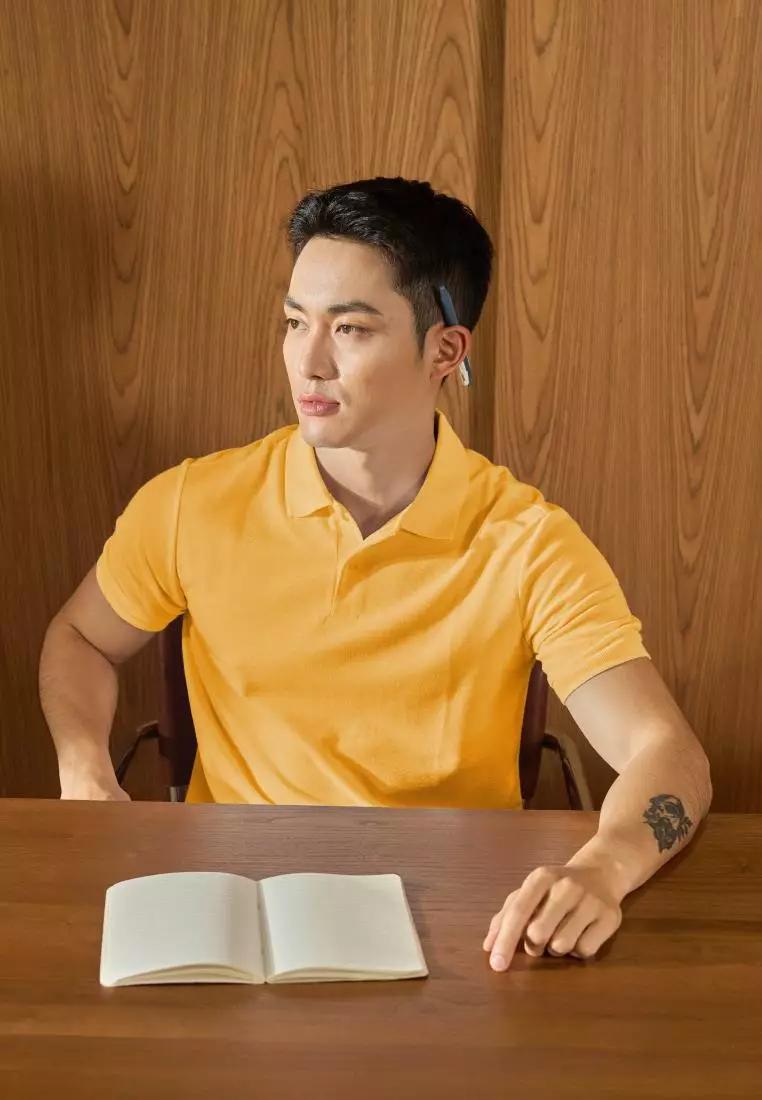 Kale Park Yellow/ Kaos Polo Pria Lengan Pendek Kerah / Polo Shirt Slim Fit