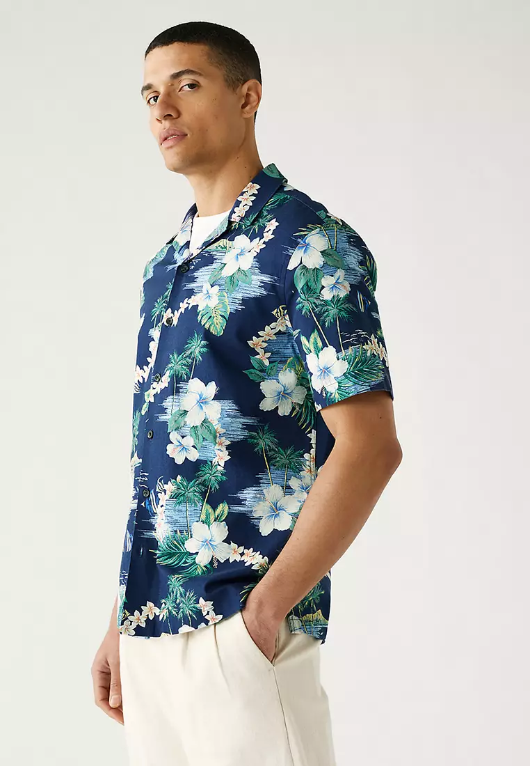 Jual Marks & Spencer Pure Cotton Hawaiian Shirt Original 2024 | ZALORA ...