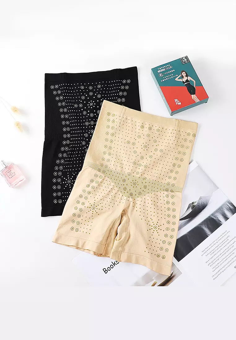 Celana Pendek Ketat Korset Wanita Pelangsing Perut Import dengan Box Venhs Cream