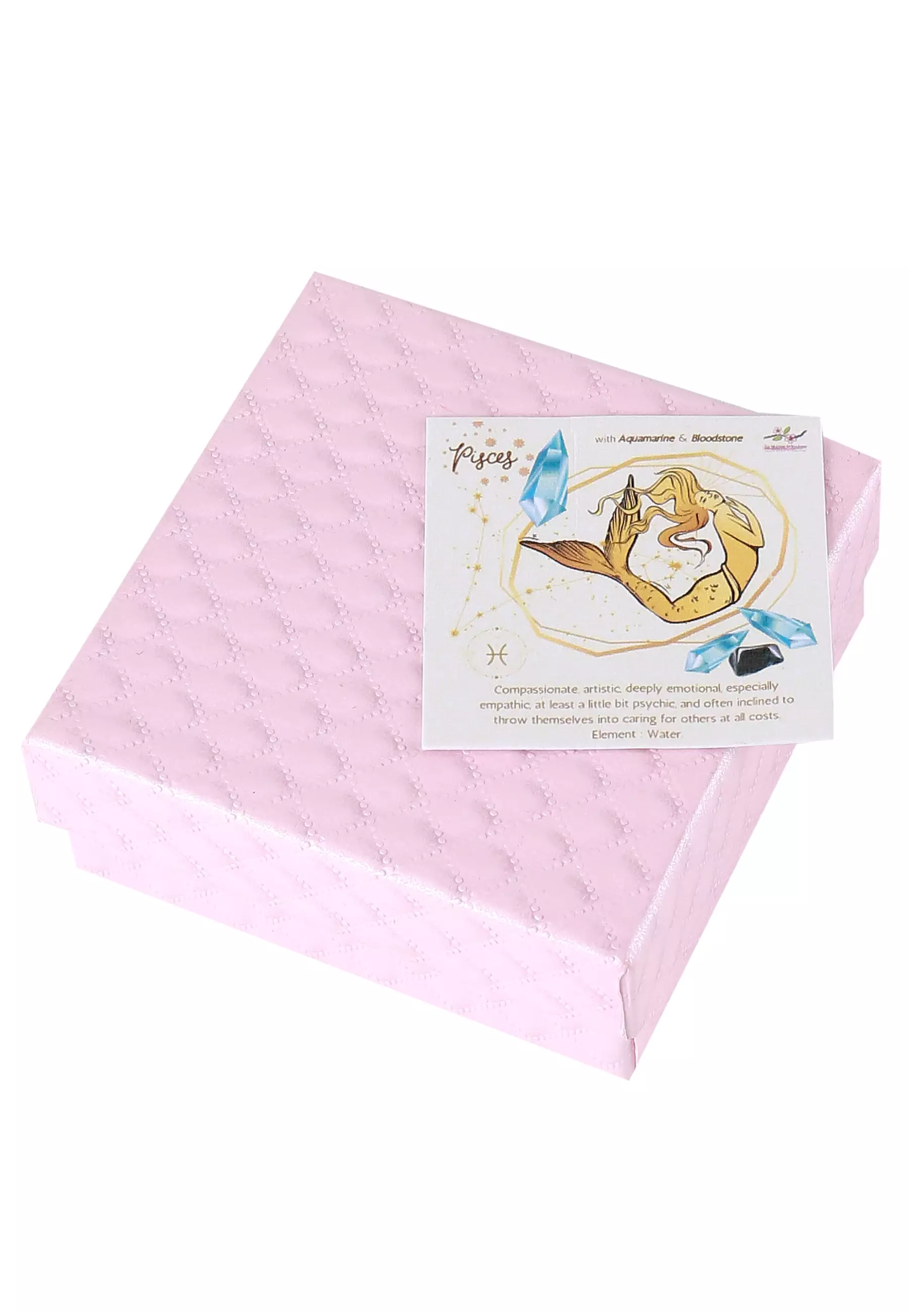 Pisces with Bloodstone & Aquamarine