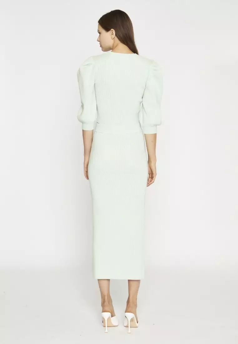 Mint Ribbed Crop Jumper