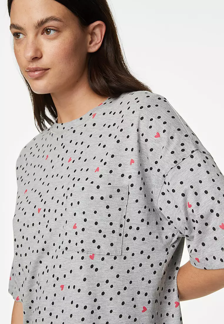 Cotton Modal Printed Nightshirt