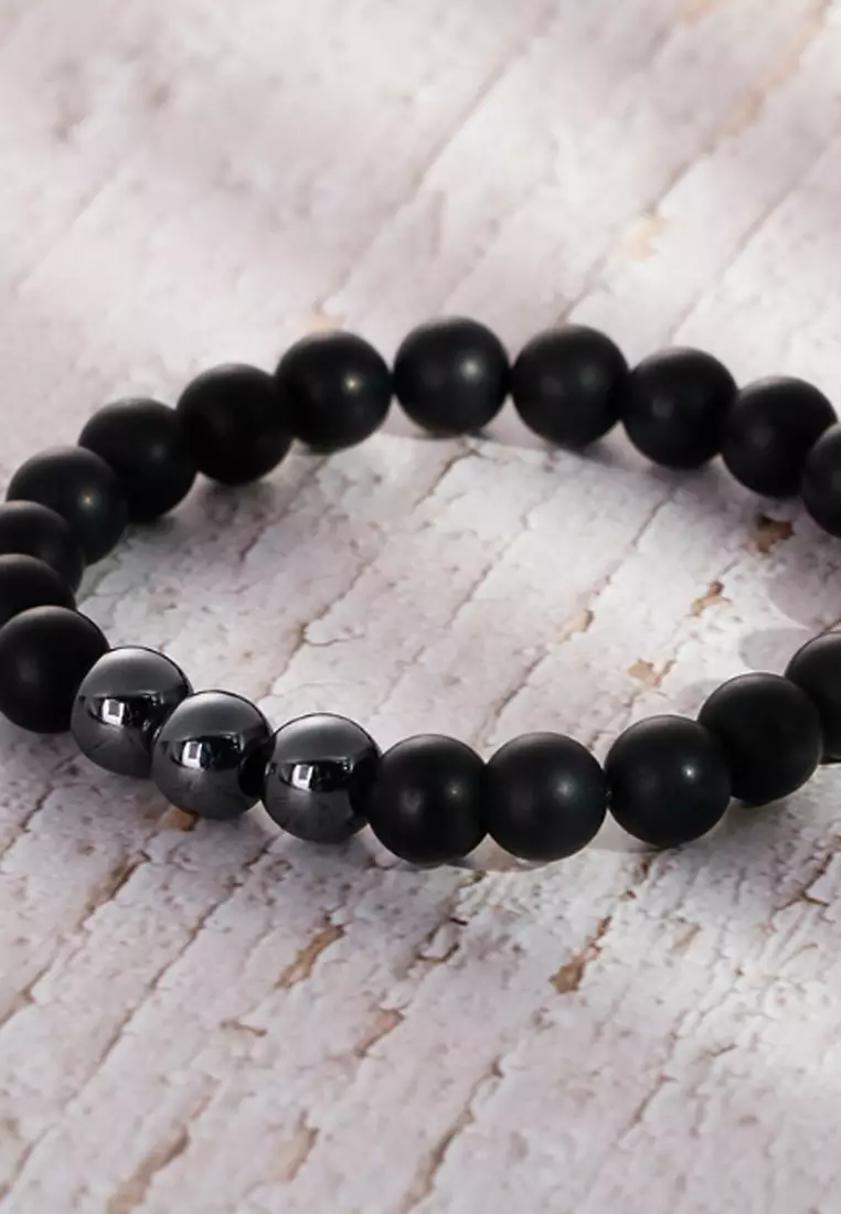 Matte discount black agate