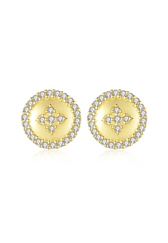 MATCH gold Premium S925  Round shape Golden Earring E5A05AC59870EAGS_1