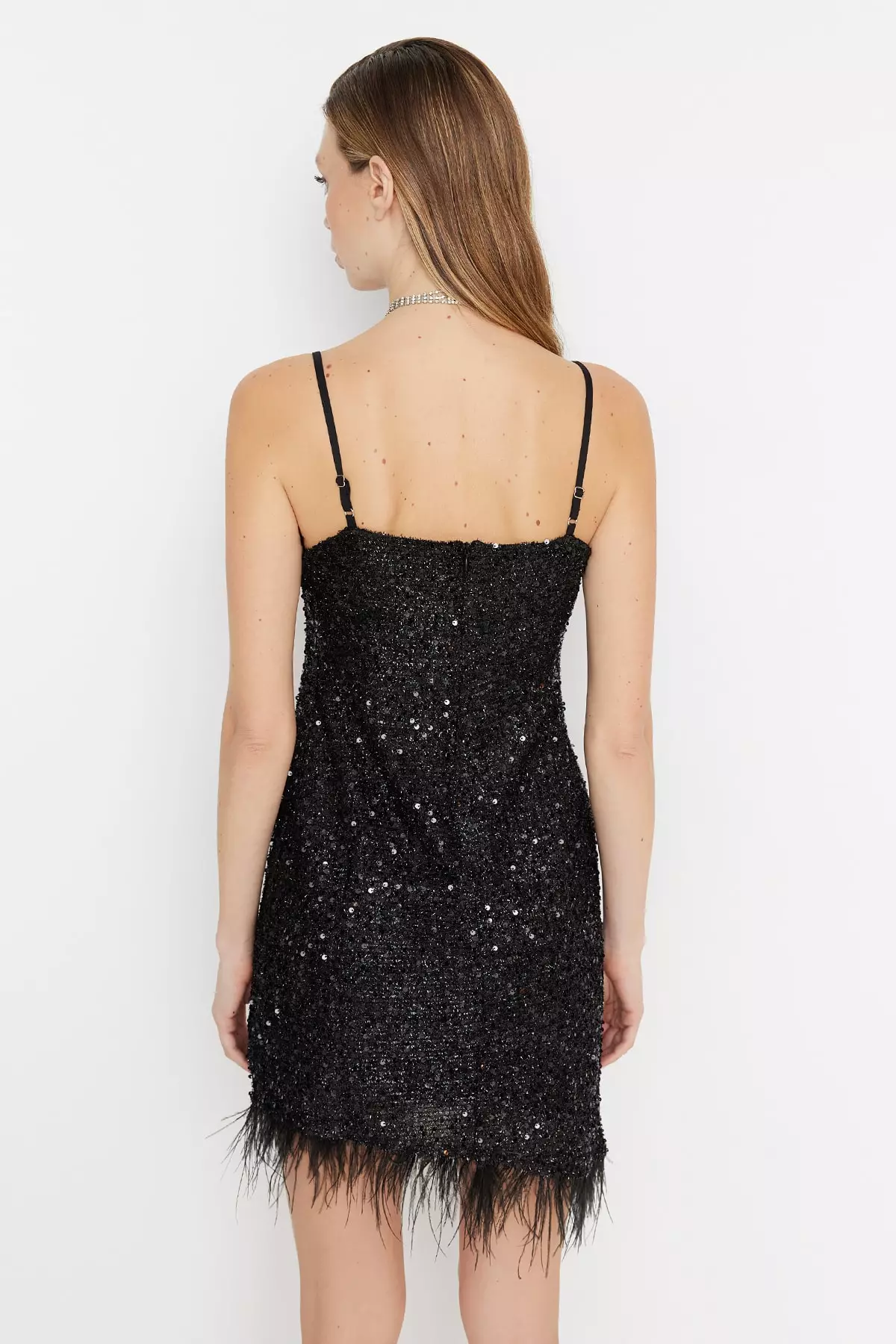 Sequin Detailed Evening Dress