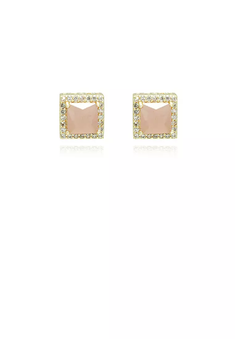 Gold square deals studs