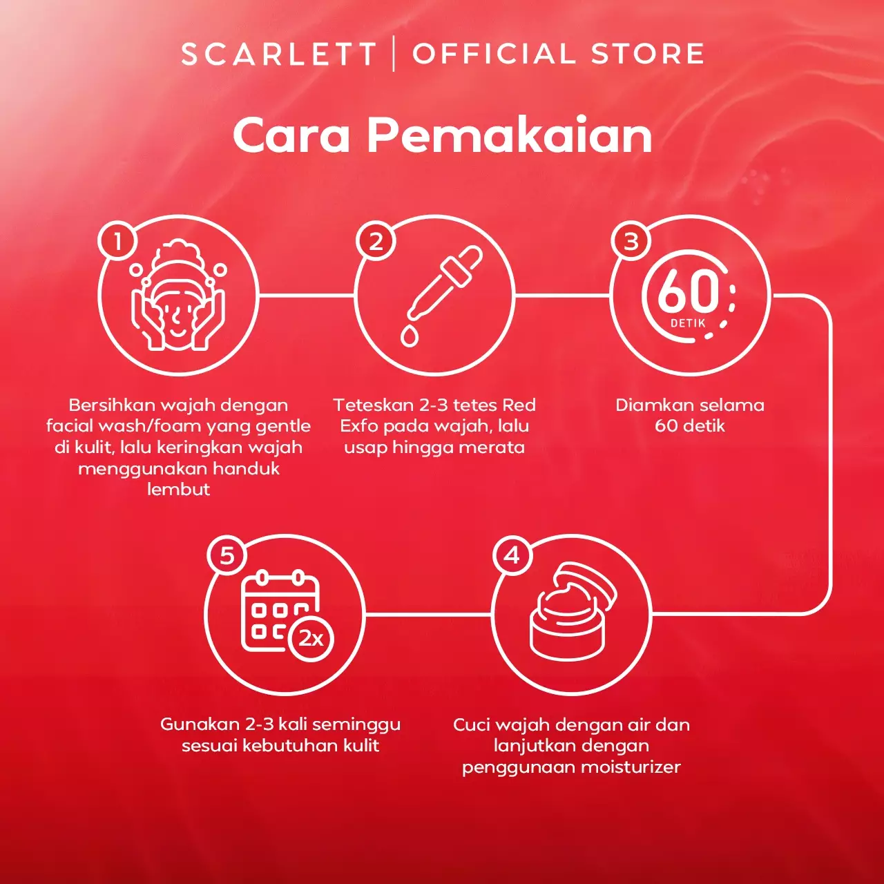 Scarlett Whitening Revive Glow Elixir Red Exfo Intensive Peeling Solution