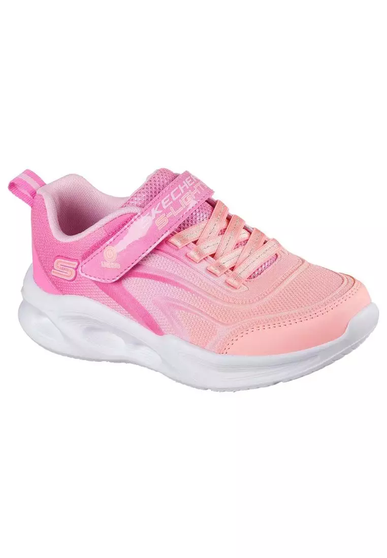 Skechers Girls S-Lights Sola Glow Shoes - 303713L-PKMT