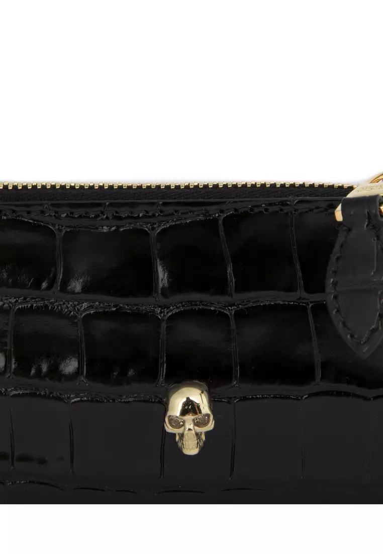 Skull Zip Card Holder/coin Purse