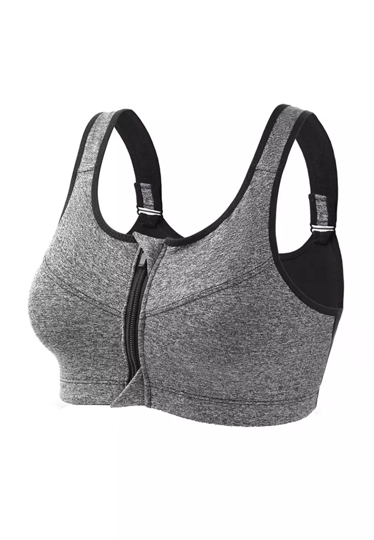 Buy ZITIQUE front zip sports bra Online | ZALORA Malaysia