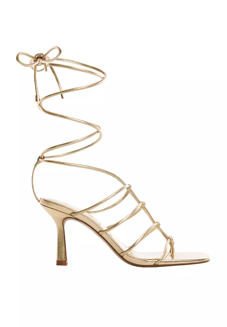 Mango outlet gold heels