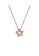 ZITIQUE gold Women's Diamond Embedded Hollowed Five-pointed Star Necklace - Rose Gold DE316ACABCC204GS_1